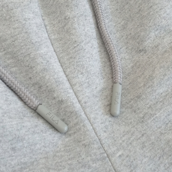 *Relisted* Fila Grey Blue Racer Stripes 3/4 "Zip Leg" Wide Leg Sweatpant Pants S - Picture 10 of 16